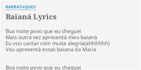 baiana letra|baiana lyrics meaning.